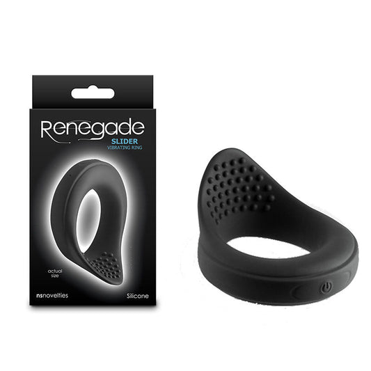 Renegade Slider - USB Rechargeable Vibrating Cock Ring - Pleasure Den