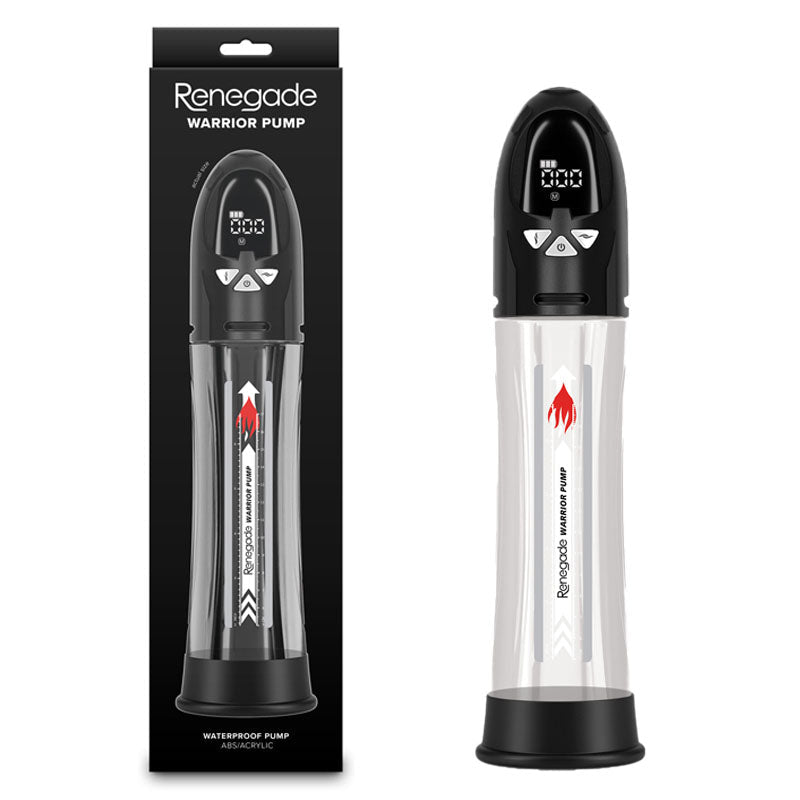 Renegade Warrior Pump - /Clear Waterproof Automatic Penis Pump - Pleasure Den