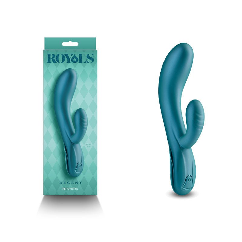 Royals - Regent - Metallic - Metallic 19.3 cm USB Rechargeable Rabbit Vibrator - Pleasure Den