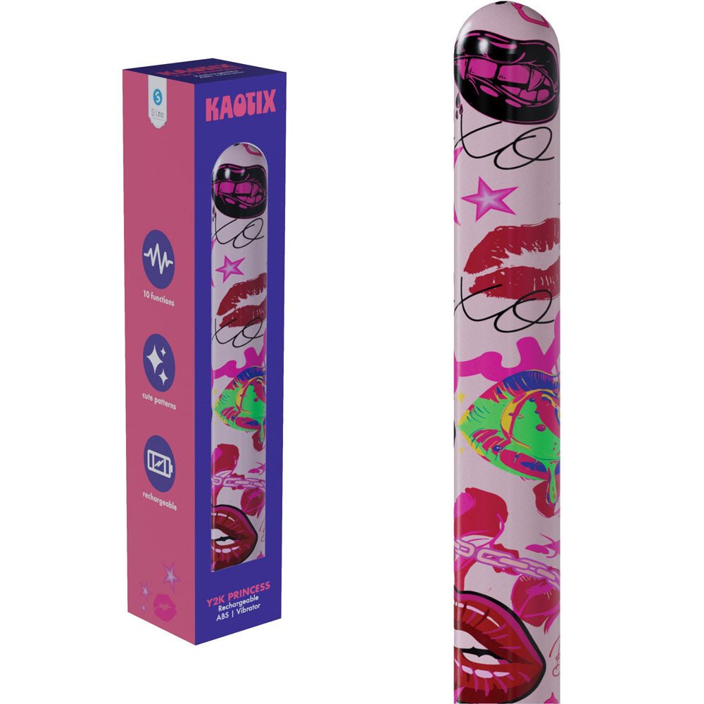 S-LINE Kaotix Y2K Princess - Powder 17.8 cm USB Rechargeable Vibrator - Pleasure Den