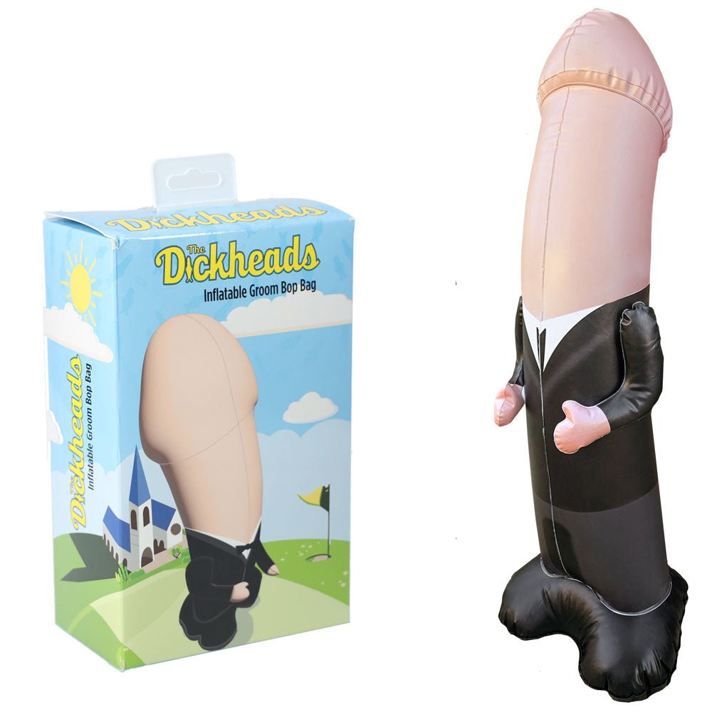S-LINE The Dickheads - Groom Bop Bag - 100 cm Inflatable Penis Punching Bag - Pleasure Den