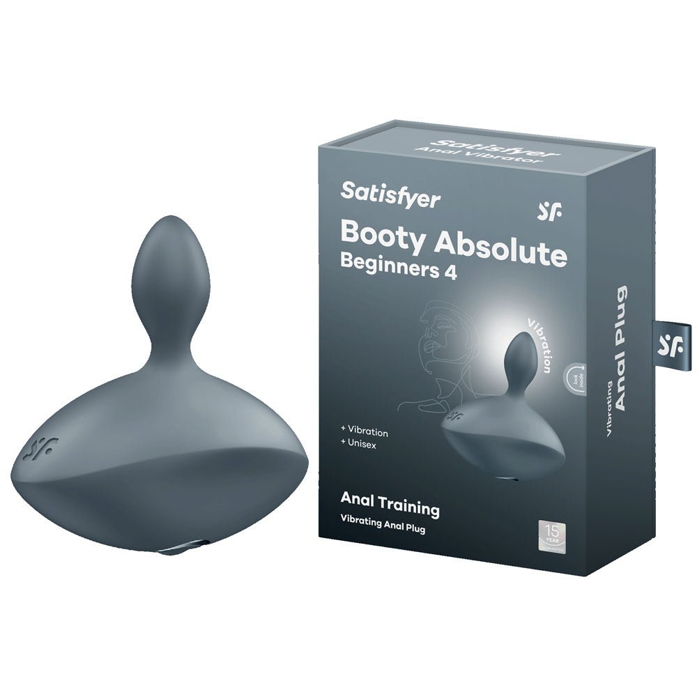 Satisfyer Booty Absolute Beginners 4 - Grey USB Rechargeable Vibrating Butt Plug - Pleasure Den
