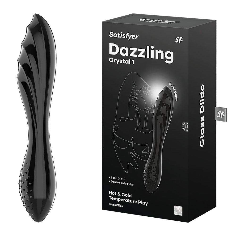 Satisfyer Dazzling Crystal 1 - Glass Double Ended Dildo - Pleasure Den