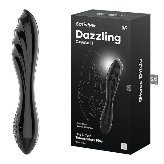Satisfyer Dazzling Crystal 1 - Glass Double Ended Dildo - Pleasure Den