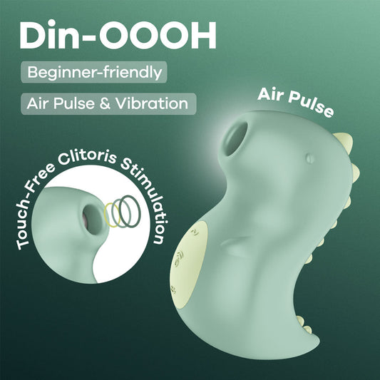 Satisfyer Din-OOOH - Mint USB Rechargeable Air Pulse Stimulator - Pleasure Den
