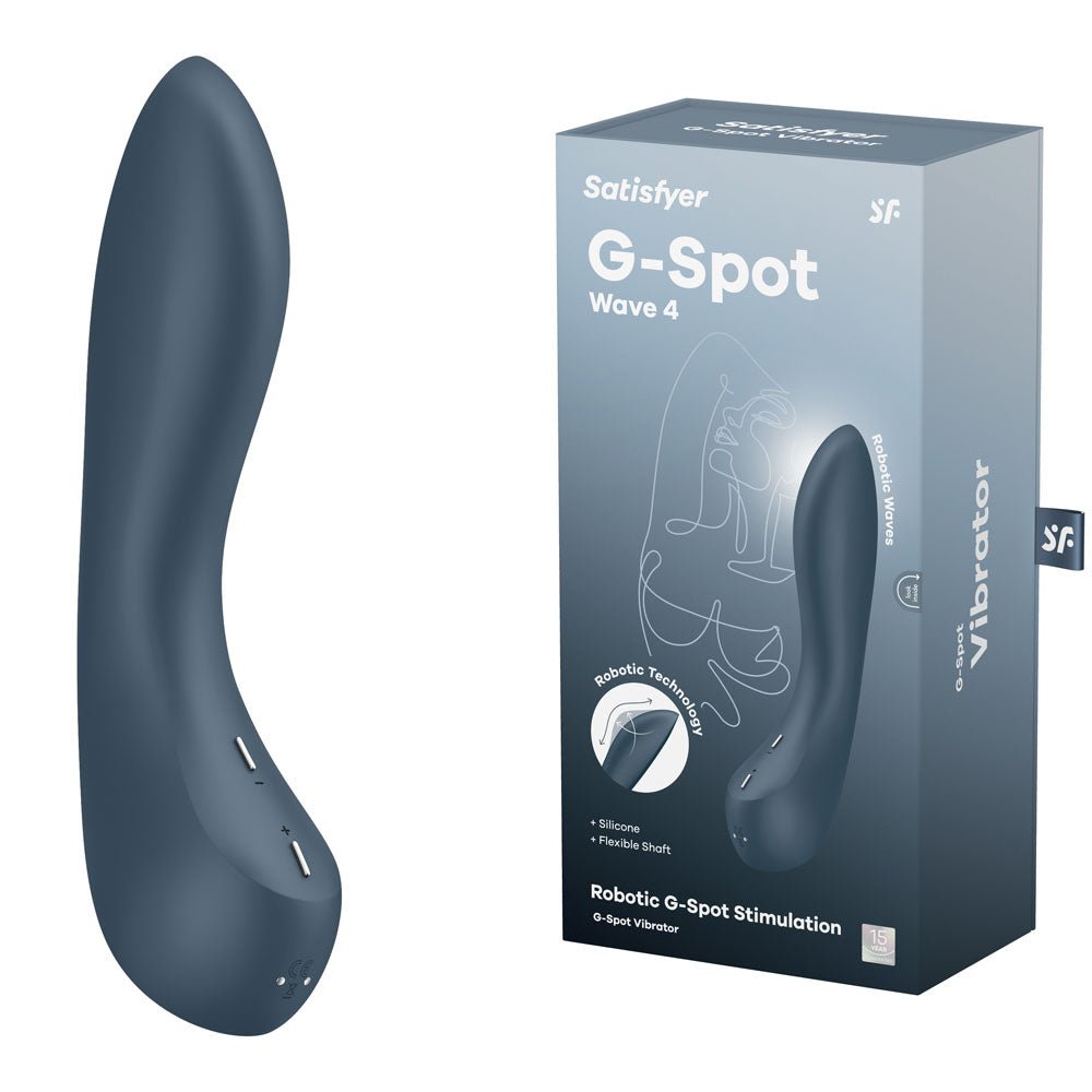 Satisfyer G-Spot Wave 4 - Dark 21 cm USB Rechargeable Vibrator with Robotic G-Spot Stimulation - Pleasure Den