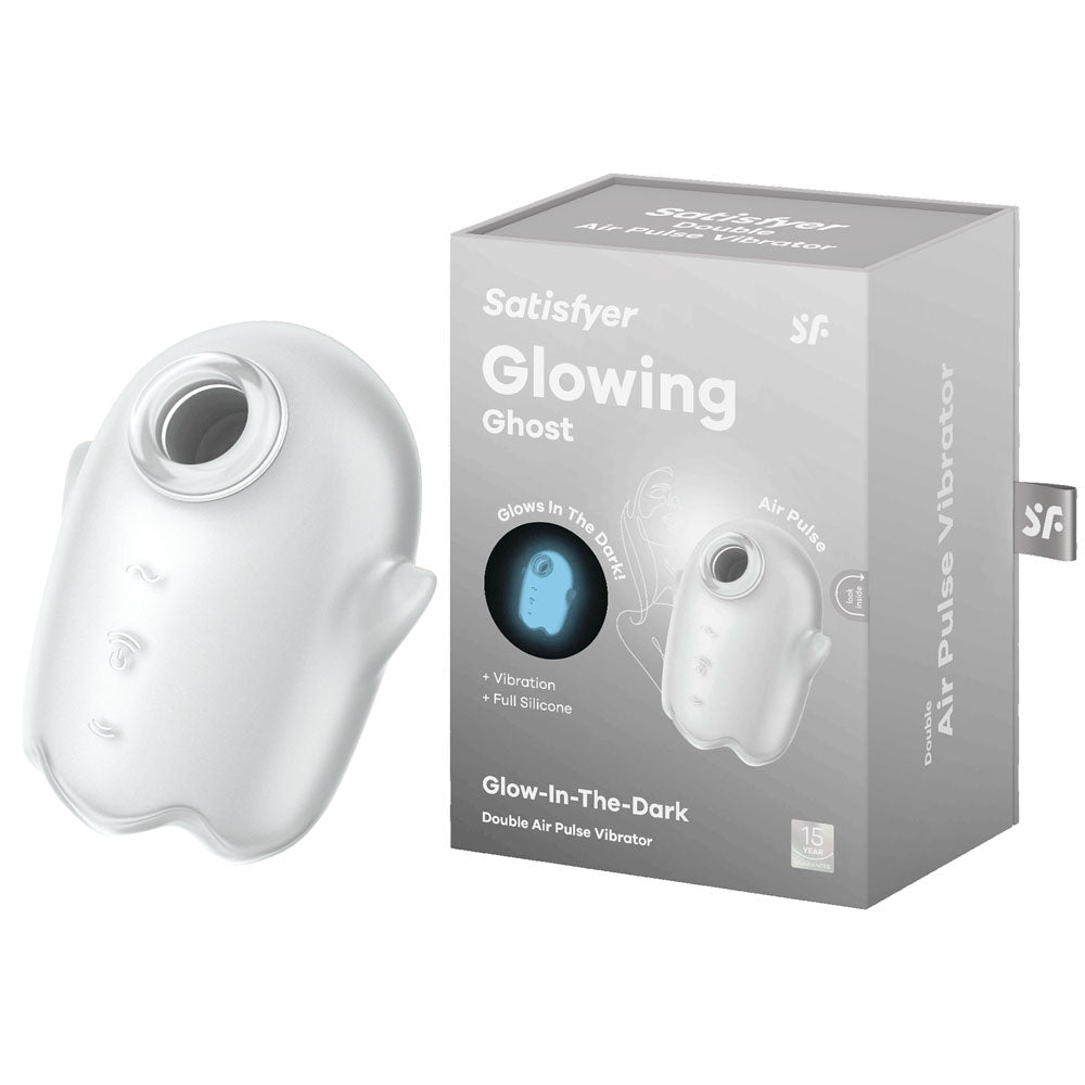 Satisfyer Glowing Ghost - Glow in Dark USB Rechargeable Air Pulse Stimulator - Pleasure Den