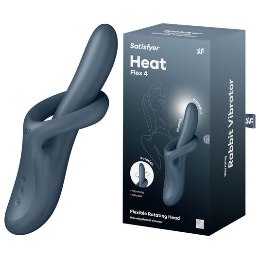 Satisfyer Heat Flex 4 - Grey - Grey USB Rechargeable Heating Vibrator - Pleasure Den