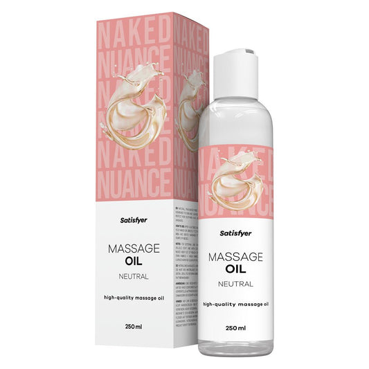 Satisfyer Massage Oil 250 ml Neutral - Unscented Massage Oil - 250 ml Bottle - Pleasure Den
