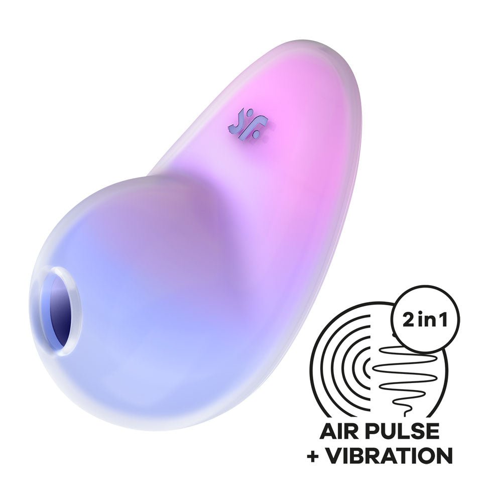 Satisfyer Pixie Dust - Violet/Pink - Violet/Pink USB Rechargeable Vibrating Air Pulse Stimulator - Pleasure Den