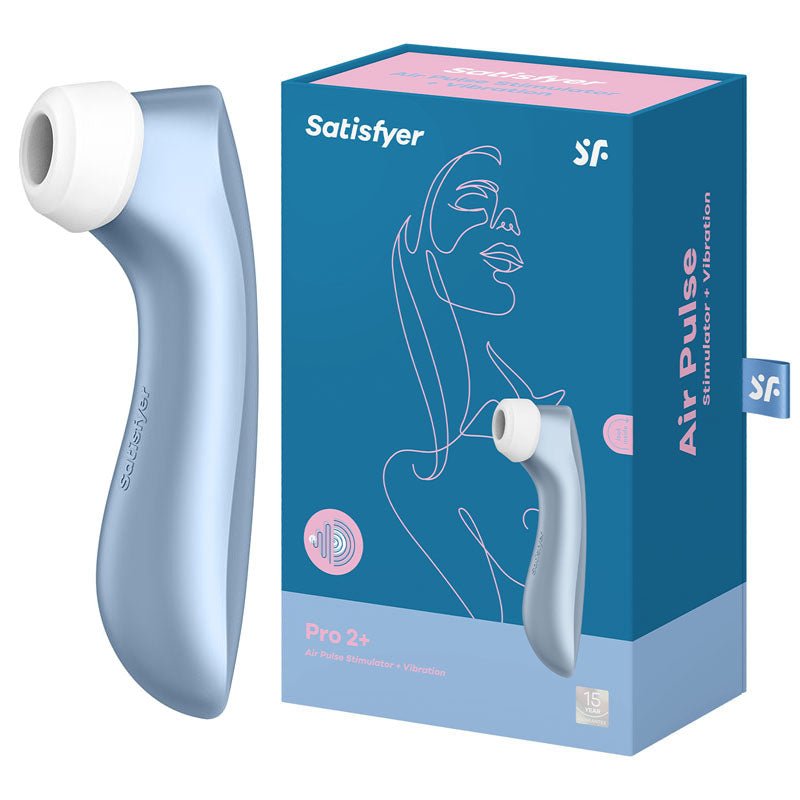Satisfyer Pro 2+ - Touch-Free USB-Rechargeable Clitoral Stimulator with Vibration - Pleasure Den