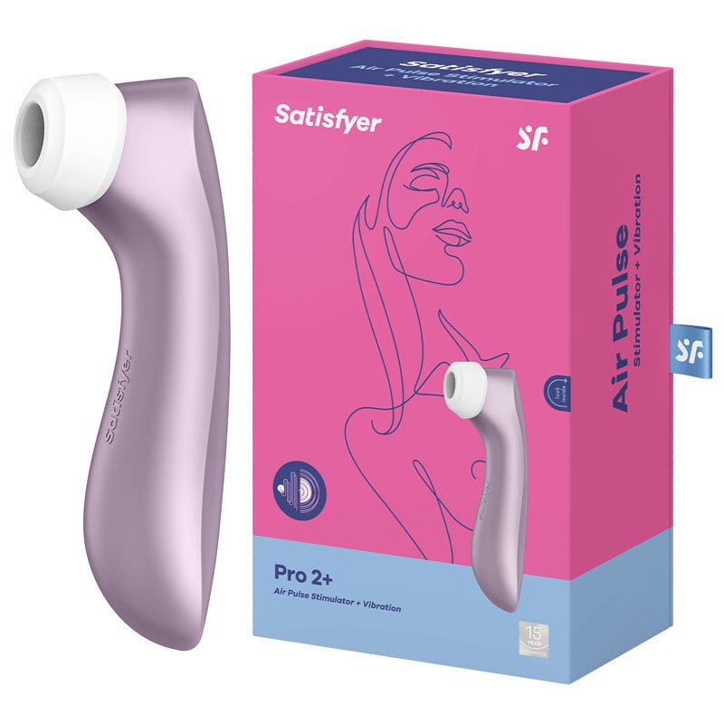 Satisfyer Pro 2+ - Touch-Free USB-Rechargeable Clitoral Stimulator with Vibration - Pleasure Den