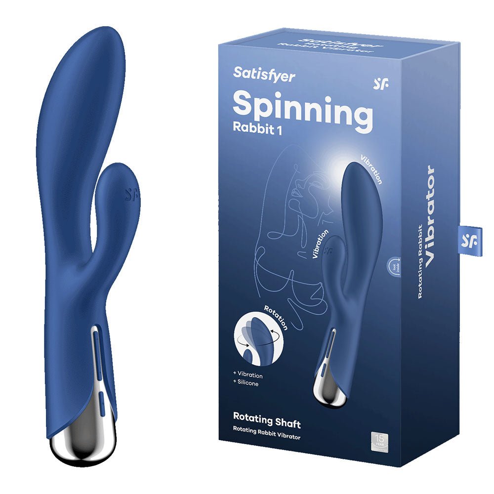 Satisfyer Spinning Rabbit 1 - 20 cm USB Rechargeable Rotating Rabbit Vibrator - Pleasure Den