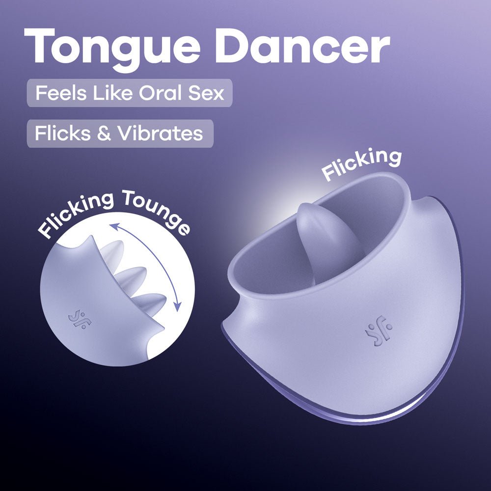 Satisfyer Tongue Dancer - USB Rechargeable Flicking Stimulator - Pleasure Den