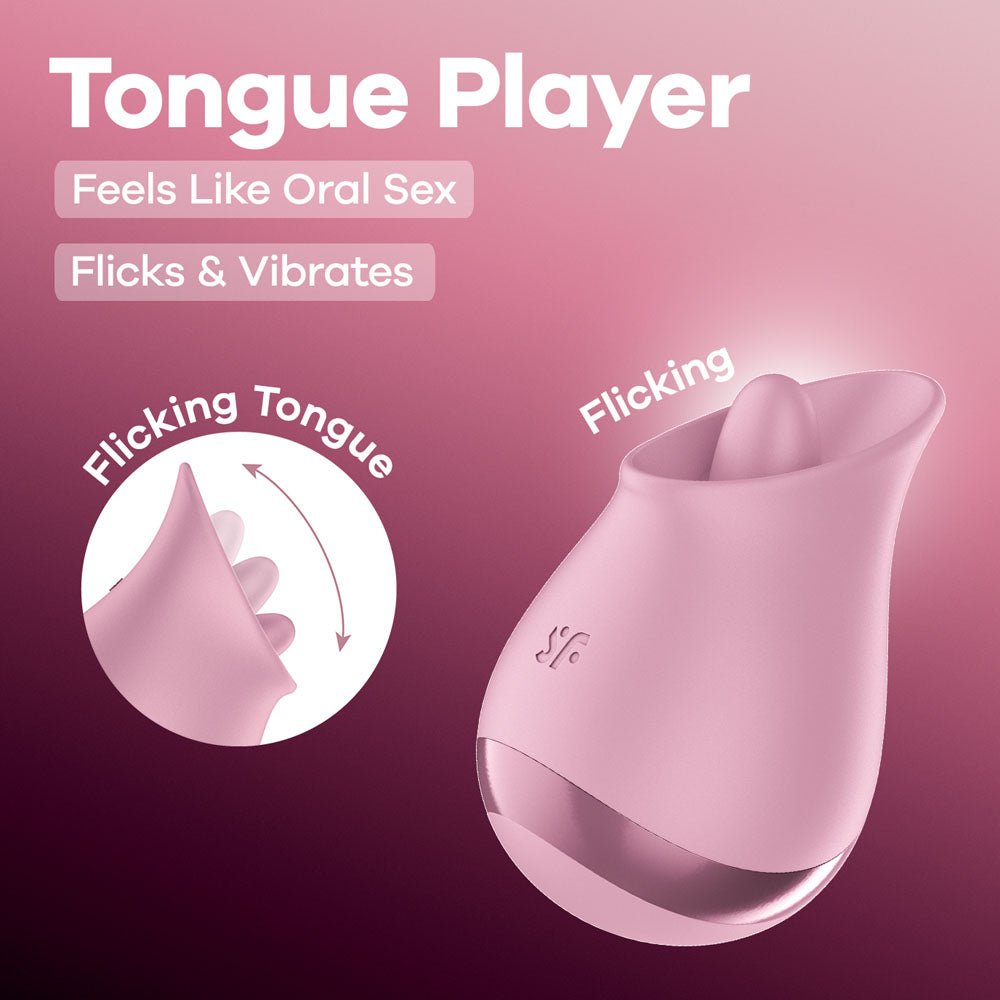 Satisfyer Tongue Player - USB Rechargeable Flicking Stimulator - Pleasure Den