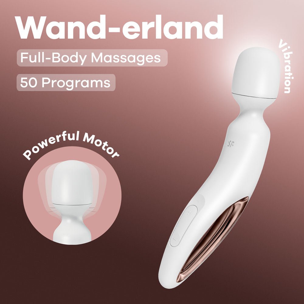 Satisfyer Wand-erland - /Rose Gold USB Rechargeable Massage Wand - Pleasure Den