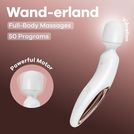 Satisfyer Wand-erland - /Rose Gold USB Rechargeable Massage Wand - Pleasure Den