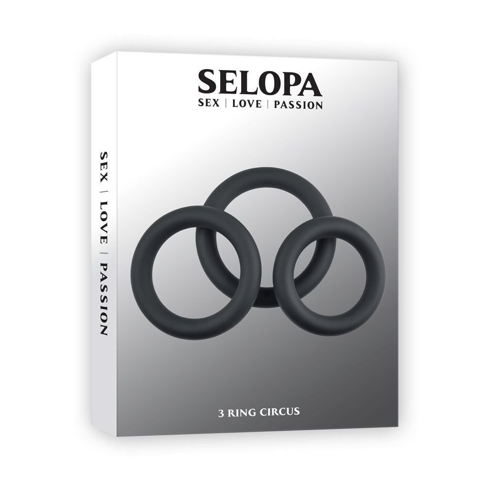 Selopa 3 RING CIRCUS - Cock Rings - Set of 3 Sizes - Pleasure Den