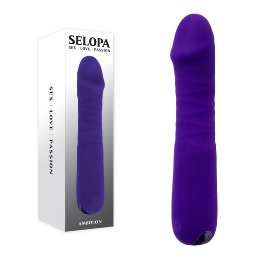 Selopa AMBITION - 17 cm USB Rechargeable Thrusting Vibrator - Pleasure Den