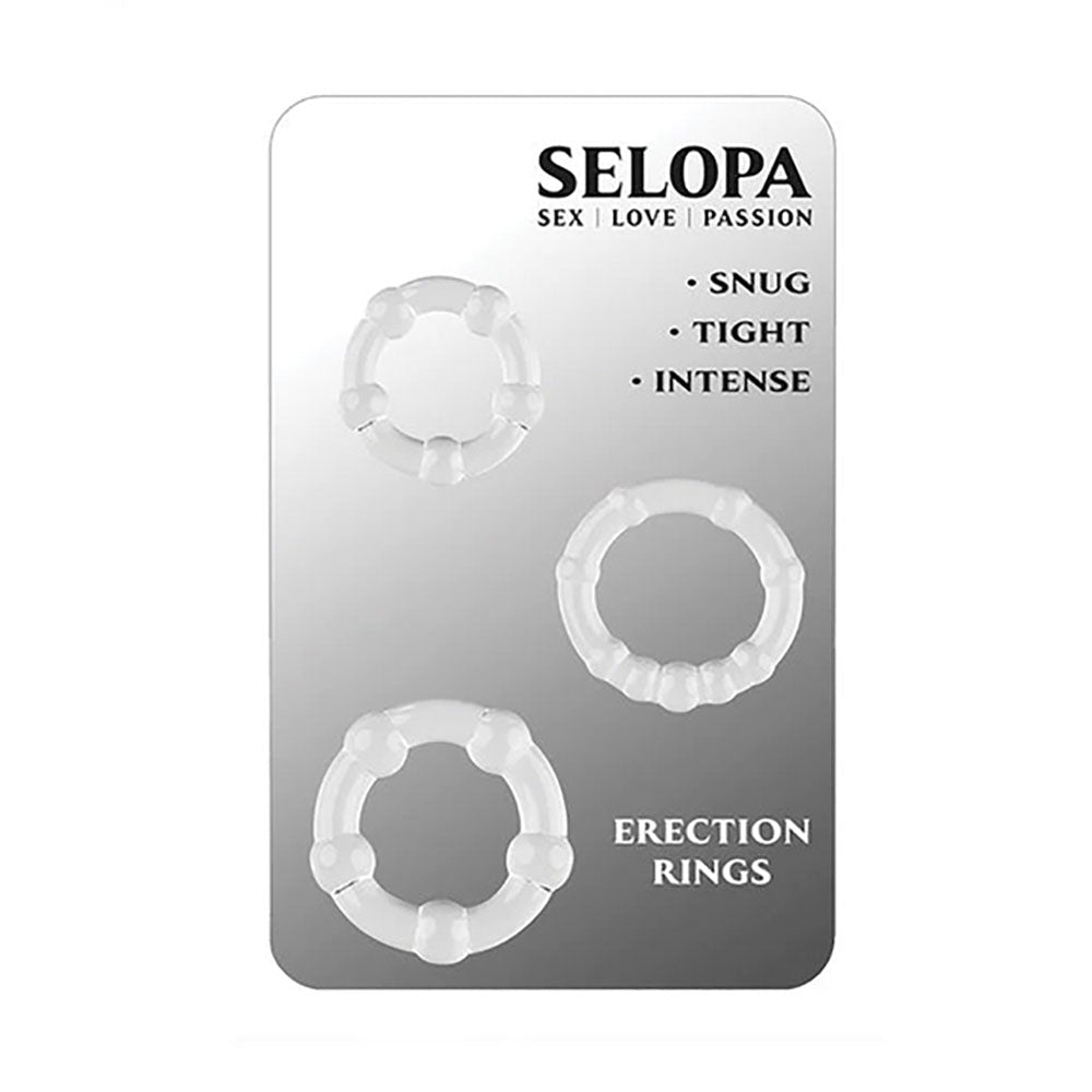Selopa ERECTION RINGS - Cock Rings - Set of 3 - Pleasure Den