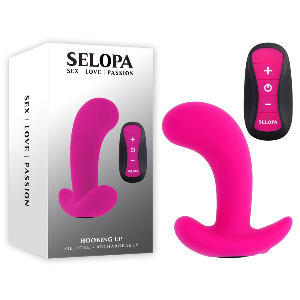 Selopa HOOKING UP - 9.5 cm USB Rechargeable Vibrator with Wireless Remote - Pleasure Den