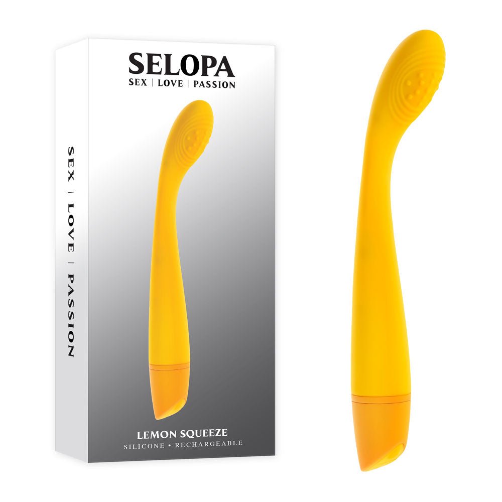 Selopa LEMON SQUEEZE - 18.4 cm USB Rechargeable Vibrator - Pleasure Den
