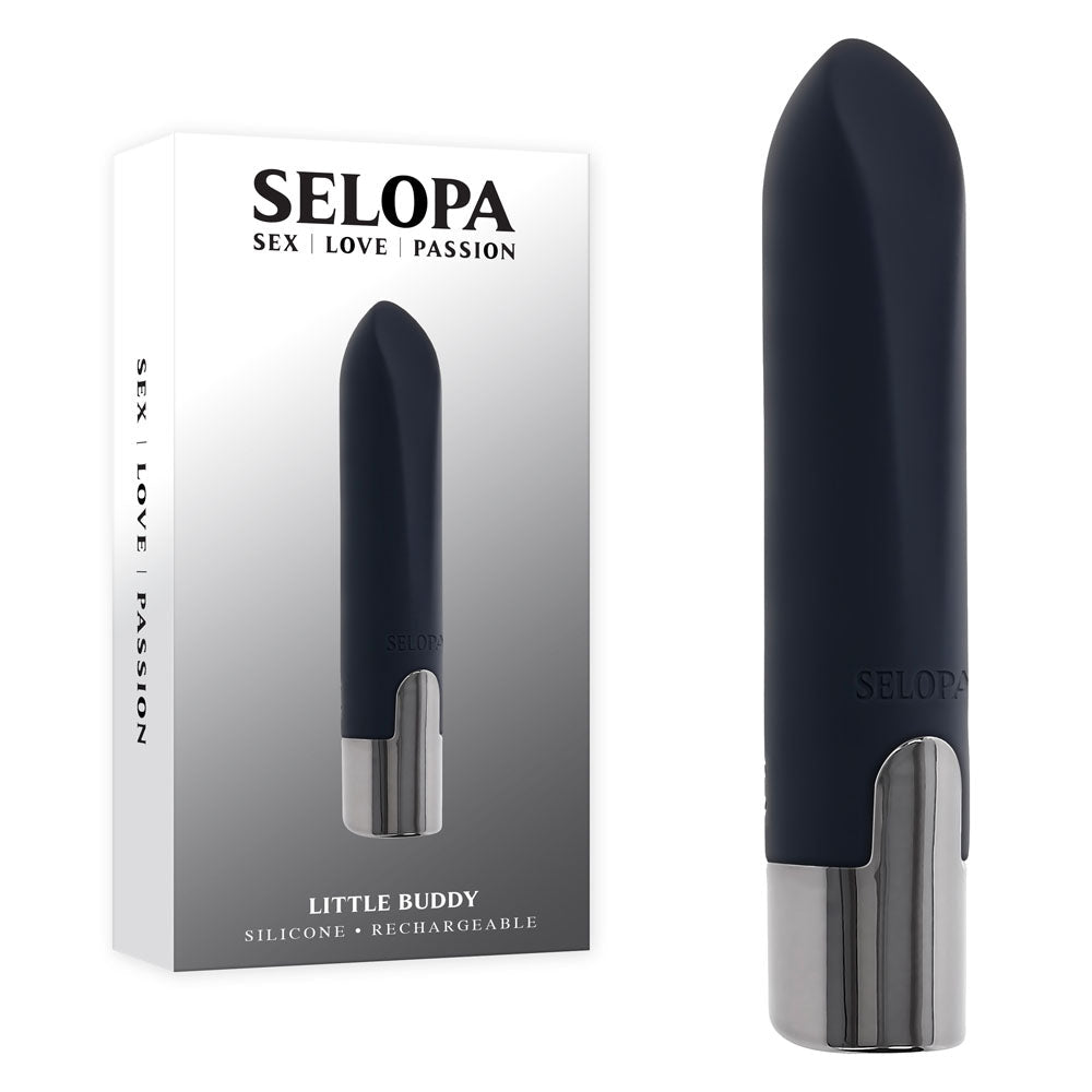 Selopa LITTLE BUDDY - 11.1 cm USB Rechargeable Vibrating Bullet - Pleasure Den
