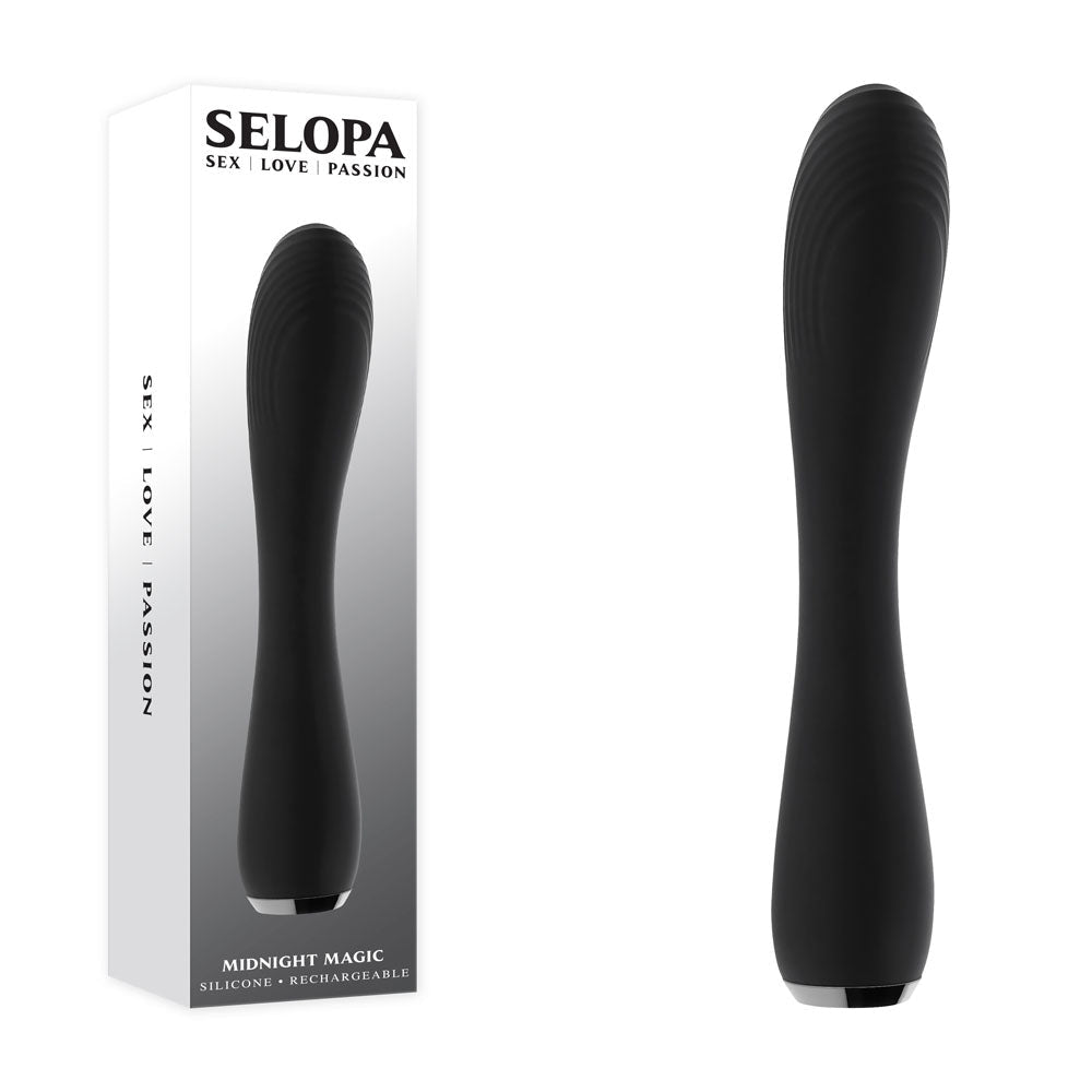 Selopa MIDNIGHT MAGIC - 20.2 cm USB Rechargeable Vibrator - Pleasure Den