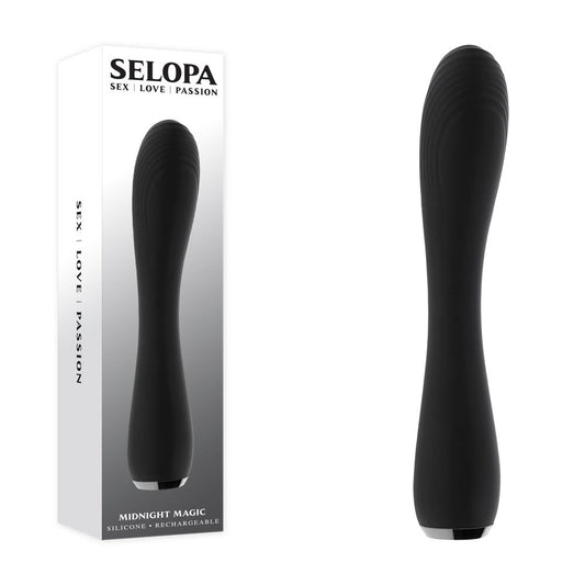 Selopa MIDNIGHT MAGIC - 20.2 cm USB Rechargeable Vibrator - Pleasure Den