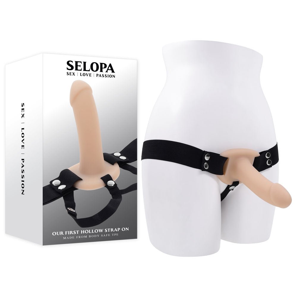 Selopa OUR FIRST HOLLOW STRAP ON LIGHT - 16.3 cm Hollow Strap-On - Pleasure Den