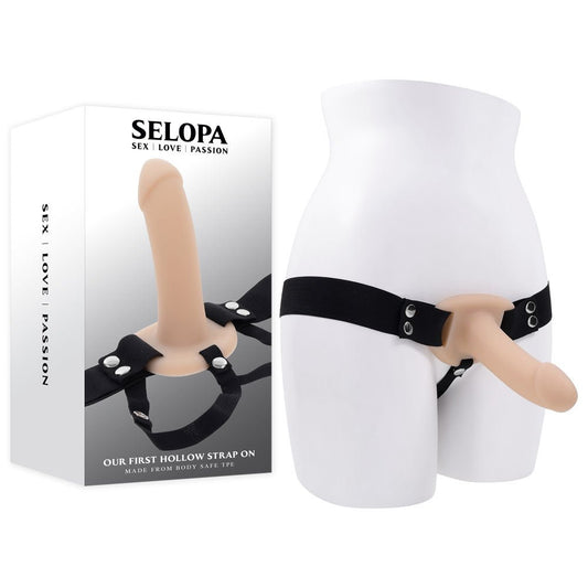 Selopa OUR FIRST HOLLOW STRAP ON LIGHT - 16.3 cm Hollow Strap-On - Pleasure Den