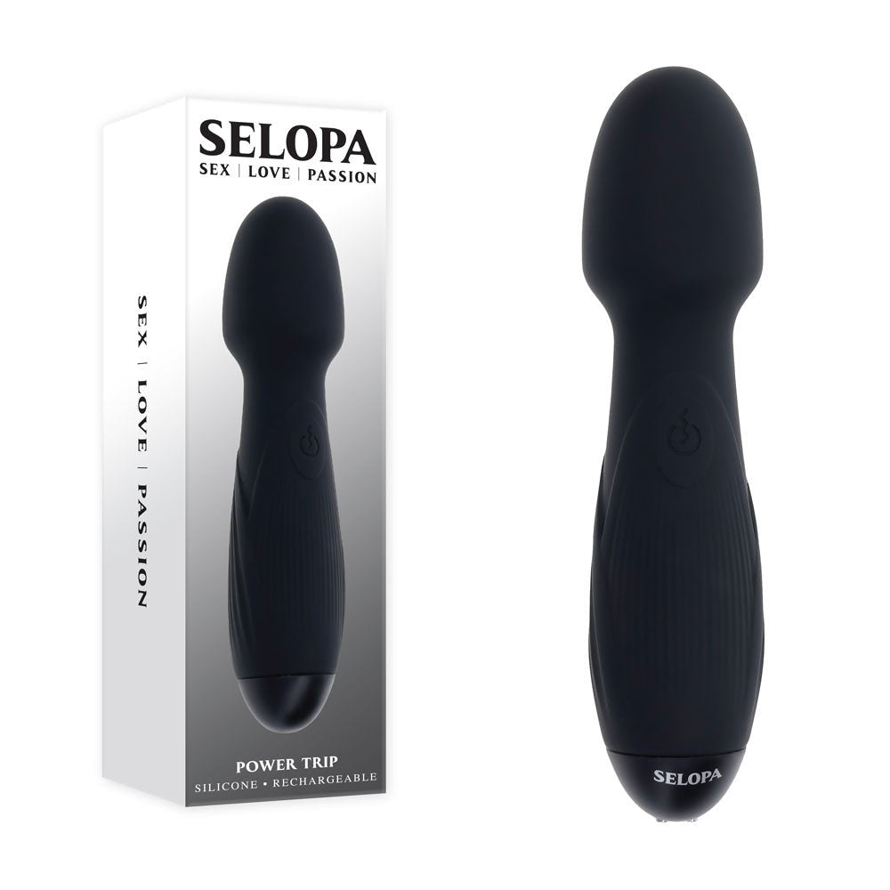 Selopa POWER TRIP - 18.8 cm USB Rechargeable Massage Wand - Pleasure Den