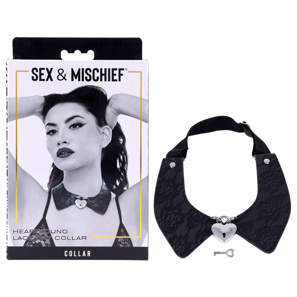 Sex & Mischief Heartbound Lace Day Collar - Submission Collar - Pleasure Den
