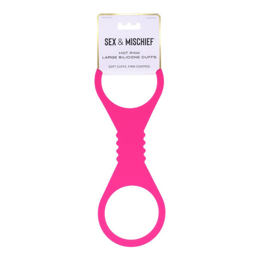 Sex & Mischief Large Hot Silicone Cuffs - Hot Large Restraints - Pleasure Den