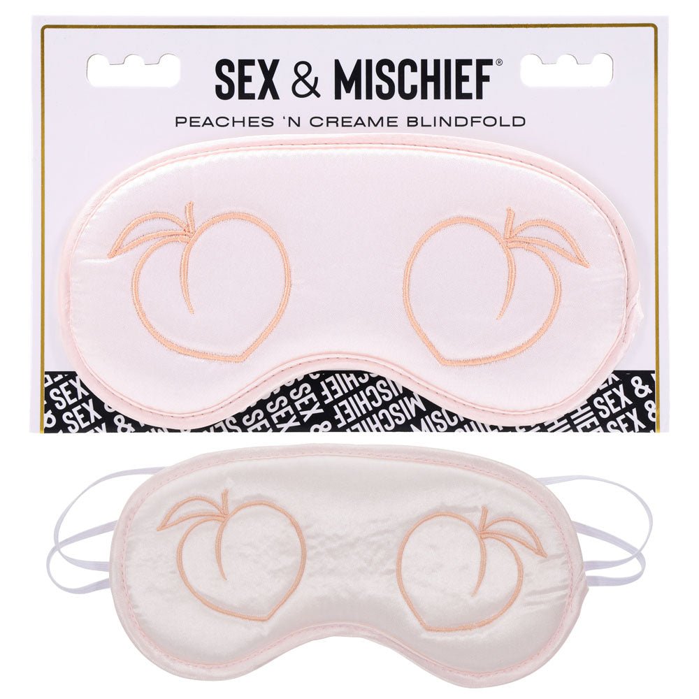 Sex & Mischief Peaches n CreaMe Blindfold - Peach Eyemask - Pleasure Den