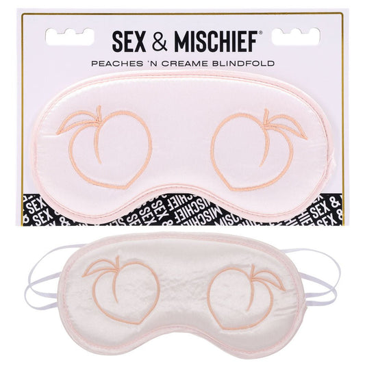 Sex & Mischief Peaches n CreaMe Blindfold - Peach Eyemask - Pleasure Den