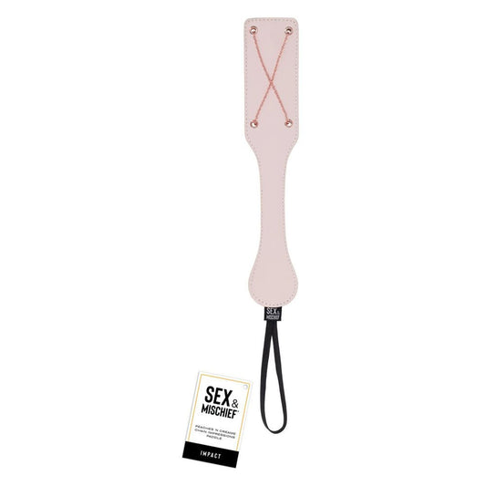 Sex & Mischief Peaches n CreaMe Chain Impressions Paddle - Peach Spanking Paddle - Pleasure Den
