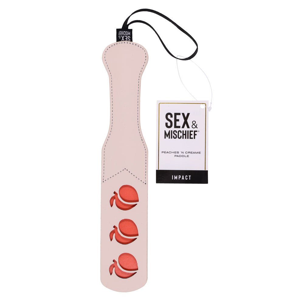 Sex & Mischief Peaches n CreaMe Riding Crop - Peach 30 cm Crop Whip - Pleasure Den