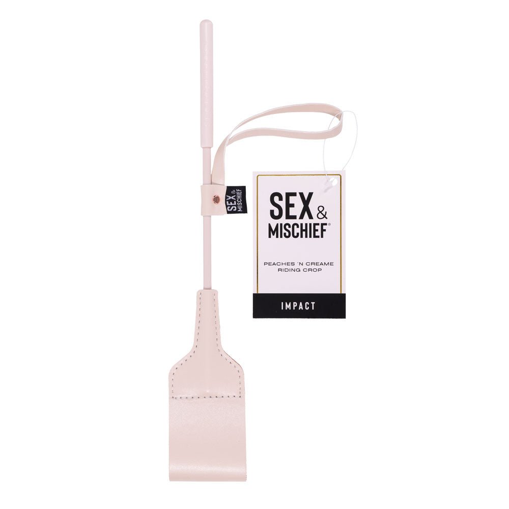 Sex & Mischief Peaches n CreaMe Riding Crop - Peach 30 cm Crop Whip - Pleasure Den
