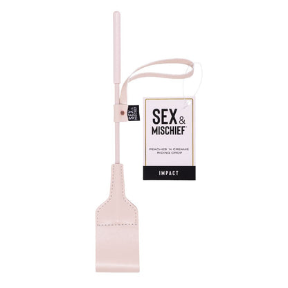 Sex & Mischief Peaches n CreaMe Riding Crop - Peach 30 cm Crop Whip - Pleasure Den