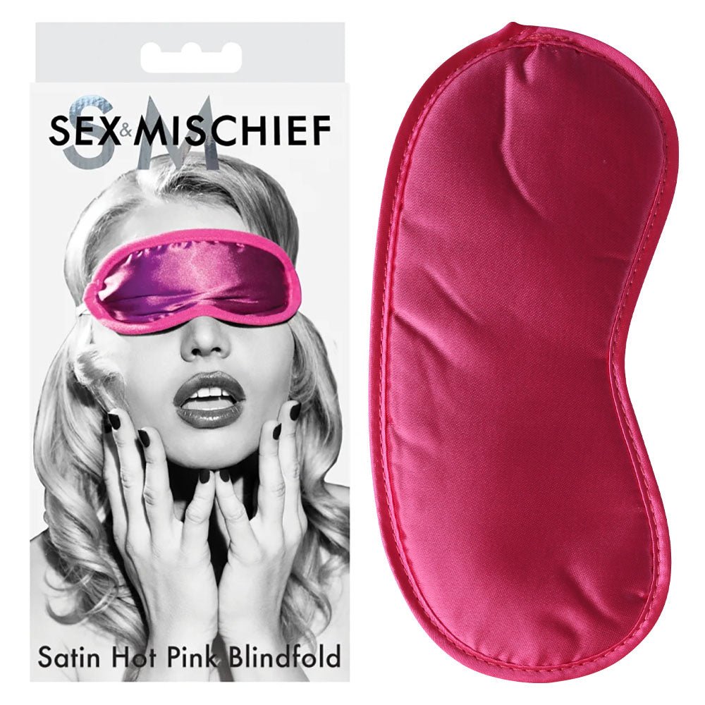 Sex & Mischief Satin Blindfold Hot - Hot Blindfold - Pleasure Den