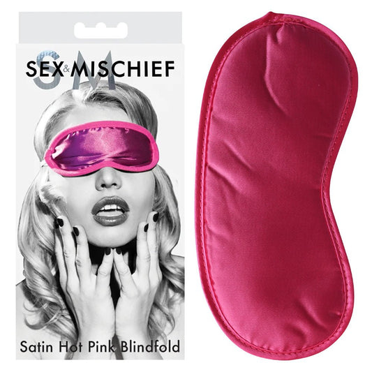 Sex & Mischief Satin Blindfold Hot - Hot Blindfold - Pleasure Den