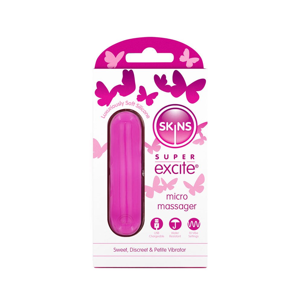 Skins Super Excite Rechargeable Bullet - USB Rechargeable Bullet - Pleasure Den