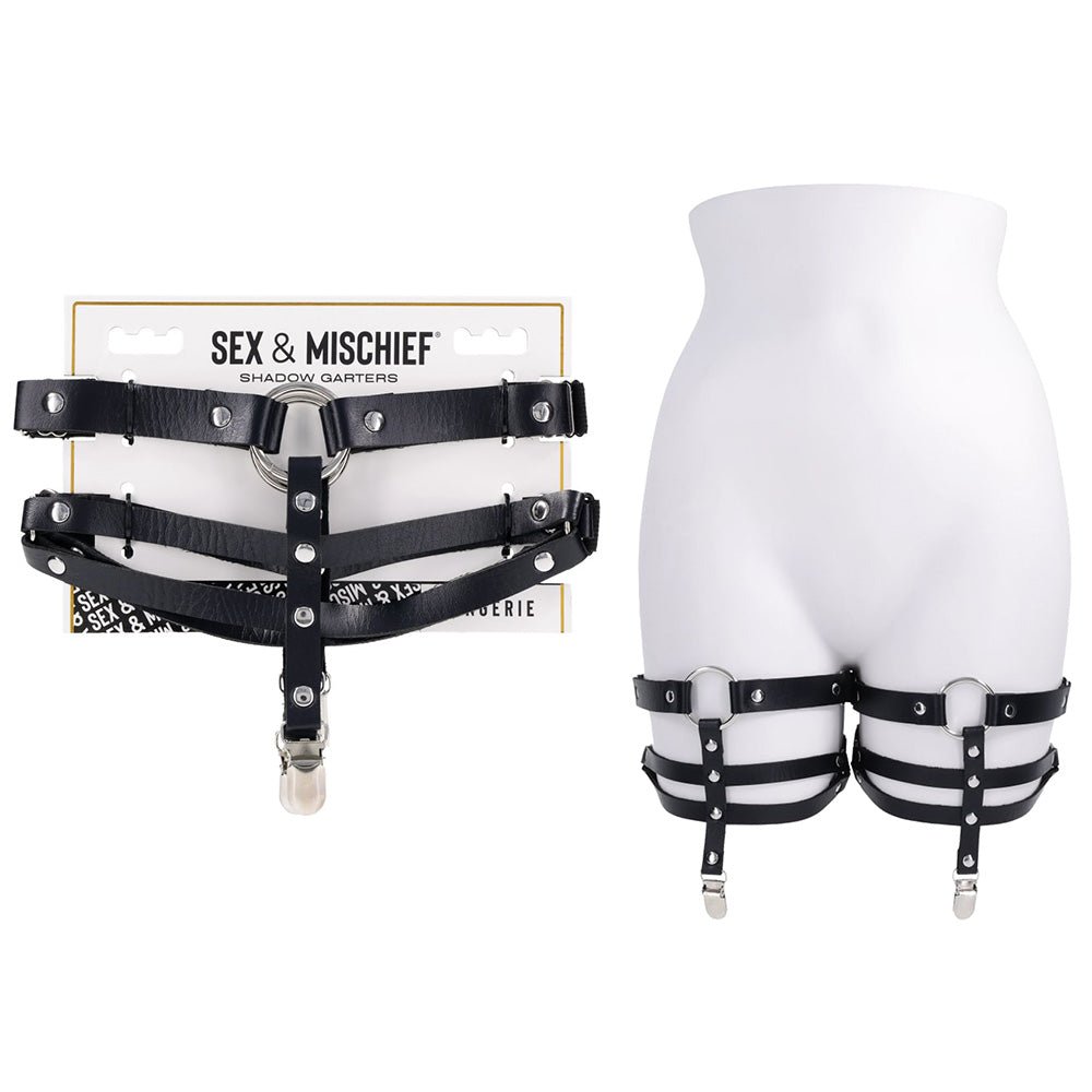 S&M Shadow Garters - Leg Garters - Pleasure Den