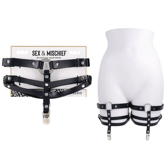 S&M Shadow Garters - Leg Garters - Pleasure Den