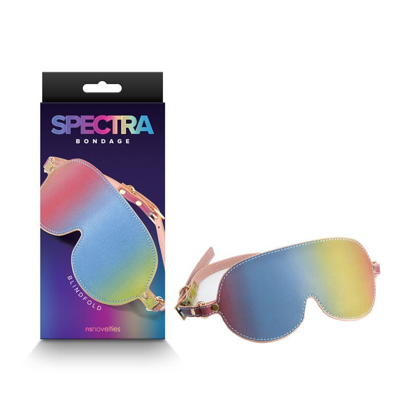 Spectra Bondage Blindfold - Rainbow - Rainbow Eye Restraint - Pleasure Den