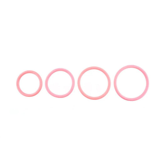 SPORTSHEETS Rubber O-Ring 4 Pack - Coral - Coral Rings - 4 Pack - Pleasure Den