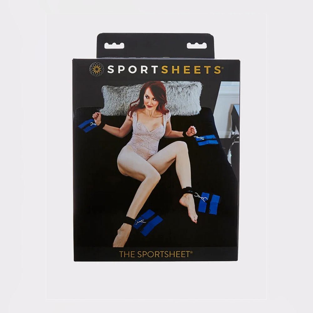 SPORTSHEETS The Sportsheet - Queen - Bed Restraint Play System - Fits Queen Size Bed - Pleasure Den