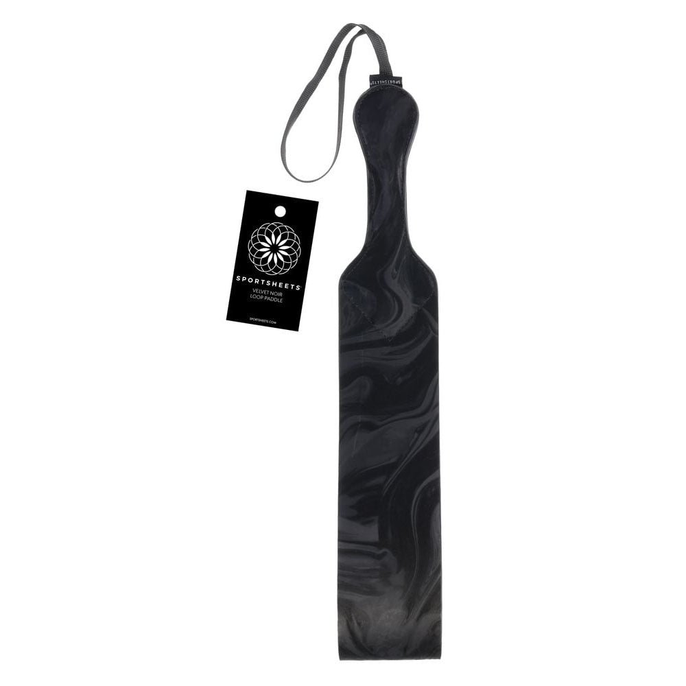 SPORTSHEETS Velvet Noir Loop Paddle - 42 cm Paddle - Pleasure Den