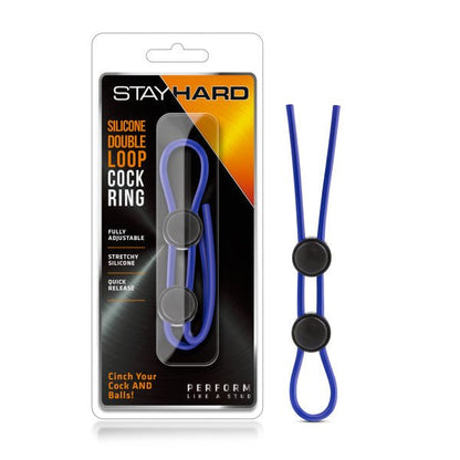 Stay Hard - Silicone Loop Cock Ring - Adjustable Lasso Cock Ring - Pleasure Den